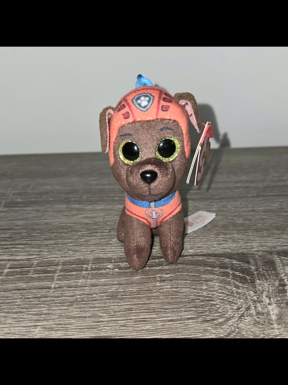 TY Beanie Boos Mini Paw Patrol Puppy Zuma Plush Keychain Clip 2018 Hang Tag 3".